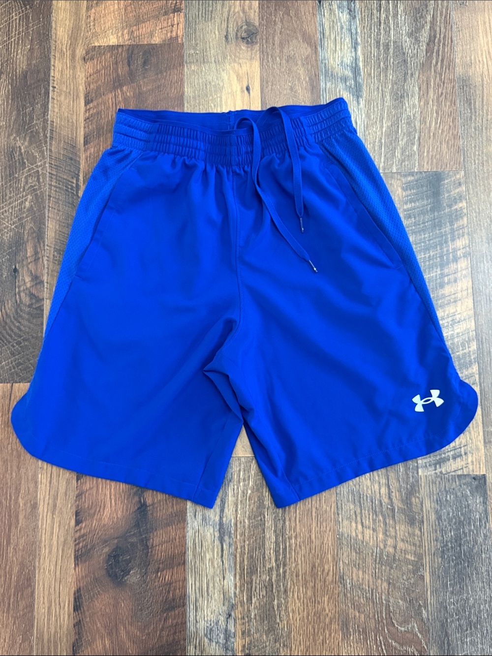 Under Armour Blue Athletic Training Shorts Men’s Small Loose Fit Gym Running